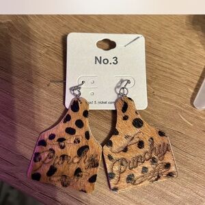 cheetah leopard print earrings